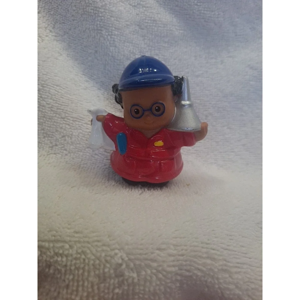 Fisher Price Little People Girl Mechanic  With Funnel‎ And Rag Figure